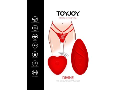 Wibrator do majtek ToyJoy Divine czerwony pilot USB - 9
