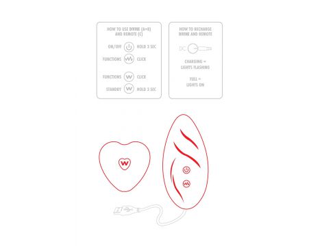 Wibrator do majtek ToyJoy Divine czerwony pilot USB - 10