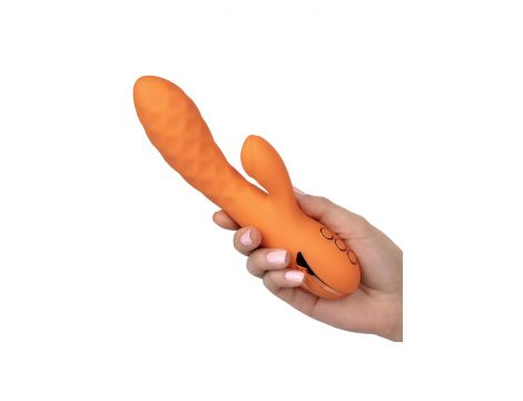 Wibrator króliczek Calexotics Newport Beach Babe pomarańczowy USB 21.5 cm - 3