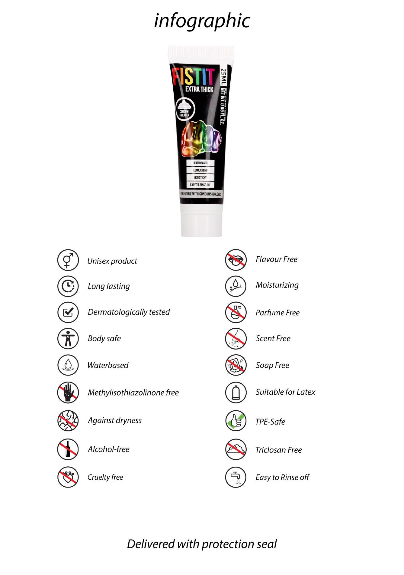 extra thick lubricant - rainbow - 0.8 fl oz / 25 ml