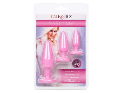 Zestaw biżuterii analnej Crystal Booty Kit Calexotics różowy - 2