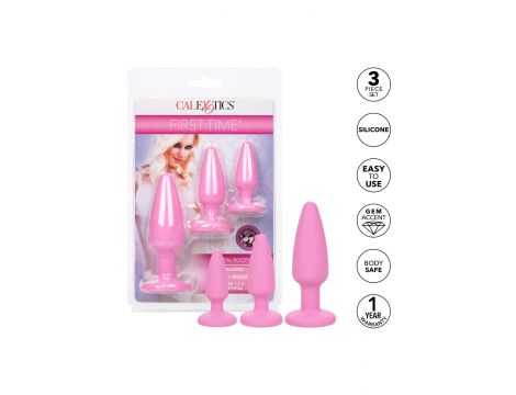 Zestaw biżuterii analnej Crystal Booty Kit Calexotics różowy - 4