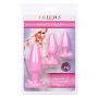 Zestaw biżuterii analnej Crystal Booty Kit Calexotics różowy - 3