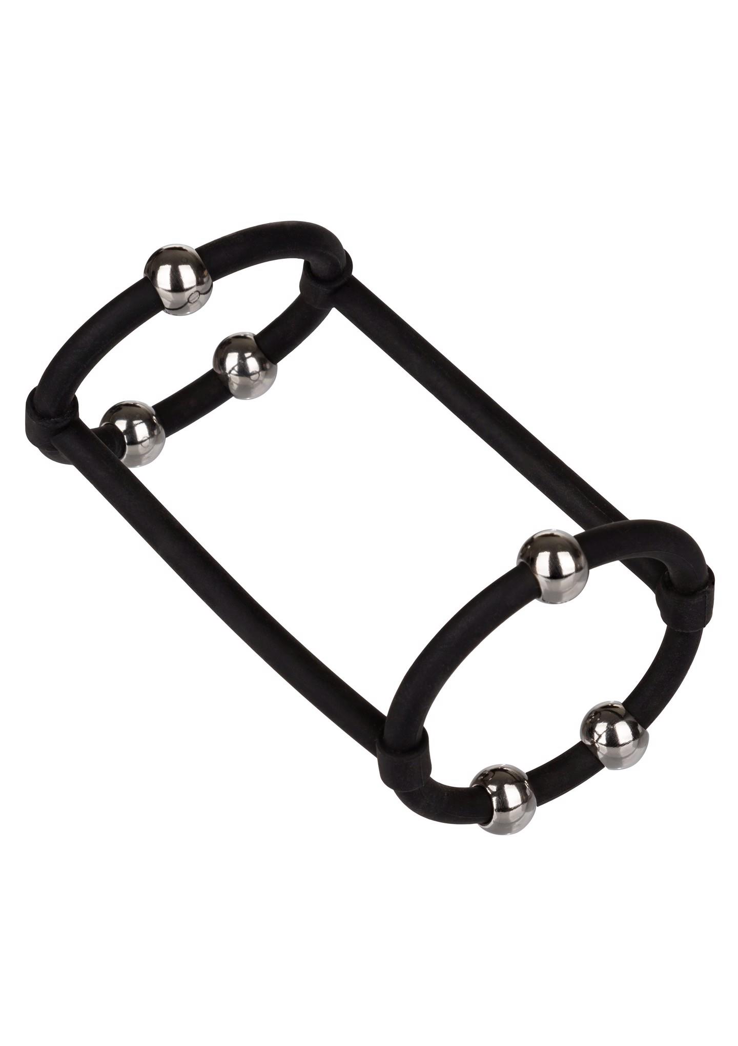 beaded silicone enhancer cage black