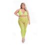 Komplet bielizny All About Leaf siatkowy zielony plus size Pink Lipstick - 2