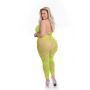 Komplet bielizny All About Leaf siatkowy zielony plus size Pink Lipstick - 3