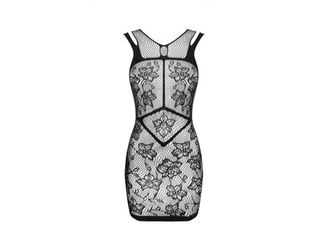 Czarna minisukienka siateczkowa Obsessive S/M/L - 5
