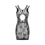 Czarna minisukienka siateczkowa Obsessive S/M/L - 7