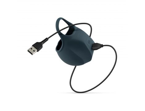Pierścień wibrujący Boners z workiem na jądra niebieski USB - 9