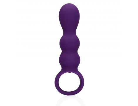 Wibrator analny Loveline silikonowy fioletowy 10 trybów - 2