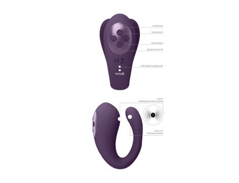 Yoko - Triple Action Vibrator Dual Prongs with Clitoral Pulse Wave - 7