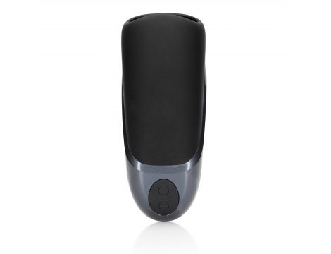Wibrujący masturbator Loveline silikonowy czarny 7,5 cm - 5