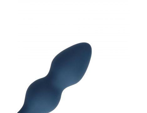 Korek analny silikonowy Loveline niebieski średni - 4