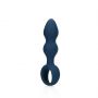 Korek analny silikonowy Loveline łezkowaty duży niebieski 12 cm - 5
