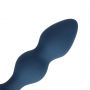Korek analny silikonowy Loveline łezkowaty duży niebieski 12 cm - 9