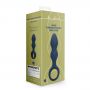 Korek analny silikonowy Loveline łezkowaty duży niebieski 12 cm - 2