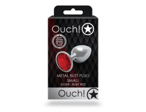 Korek analny z okrągłym klejnotem Ouch mały 6 cm