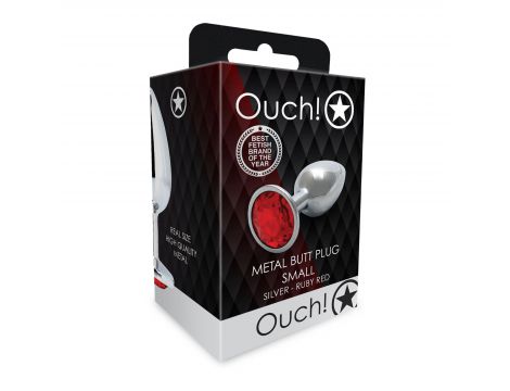 Korek analny z okrągłym klejnotem Ouch mały 6 cm - 3