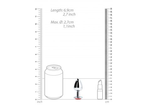 Korek analny z okrągłym klejnotem Ouch mały 6 cm - 10