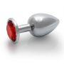 Aluminiowy korek analny z klejnotem Ouch średni 7 cm - 7
