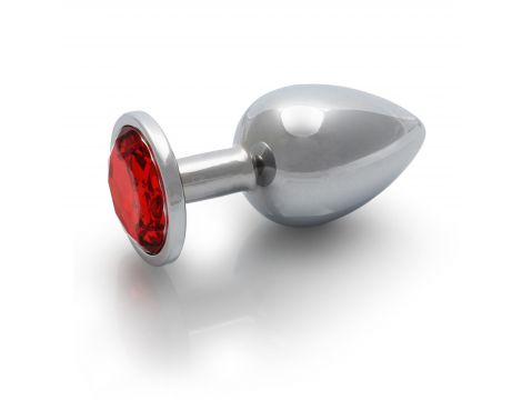 Duży aluminiowy korek analny z klejnotem Ouch! 8 cm - 8