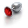Duży aluminiowy korek analny z klejnotem Ouch! 8 cm - 3