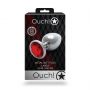 Duży aluminiowy korek analny z klejnotem Ouch! 8 cm - 2