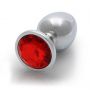 Duży aluminiowy korek analny z klejnotem Ouch! 8 cm - 6