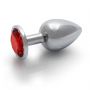 Duży aluminiowy korek analny z klejnotem Ouch! 8 cm - 9