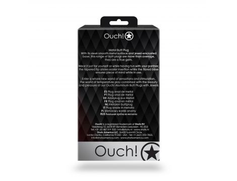 Duży korek analny z klejnotem serca Ouch! - 4
