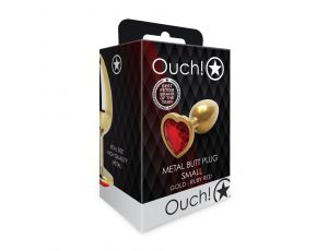 Korek analny Heart Gem mały Ouch! aluminiowy