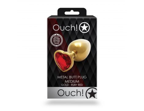 Korek analny Heart Gem Ouch średni 7 cm