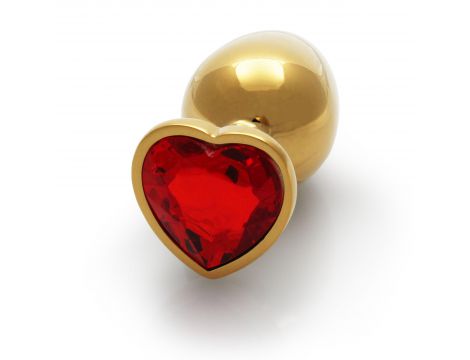 Korek analny Heart Gem duży złoty Ouch 8 cm - 8