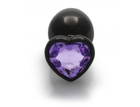 Korek analny Heart Gem Ouch! duży aluminiowy 8 cm - 5