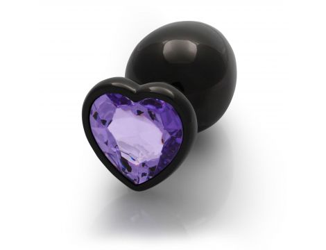 Korek analny Heart Gem Ouch! duży aluminiowy 8 cm - 8