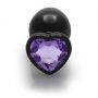 Korek analny Heart Gem Ouch! duży aluminiowy 8 cm - 6
