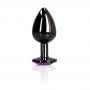 Korek analny Heart Gem Ouch! duży aluminiowy 8 cm - 7