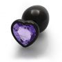 Korek analny Heart Gem Ouch! duży aluminiowy 8 cm - 9