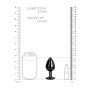 Korek analny Heart Gem Ouch! duży aluminiowy 8 cm - 10