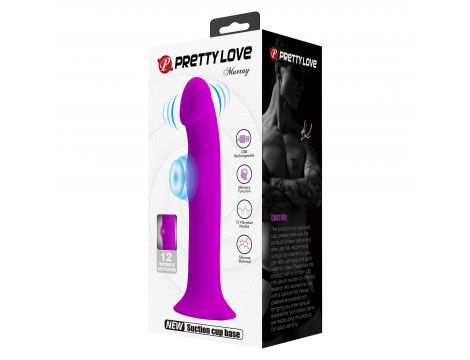 Wibrator analny Pretty Love Murray fioletowy 12 wibracji przyssawka - 2
