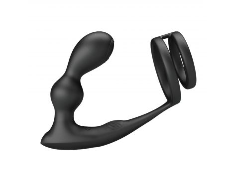 Pierścień erekcyjny z wibrującym korkiem analnym Pretty Love silikonowy USB - 4