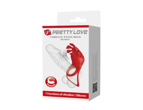 Pierścień erekcyjny wibrujący Pretty Love Ruben 7 trybów silikonowy - 9