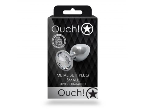 Korek analny z klejnotem Ouch mały 6 cm - 3