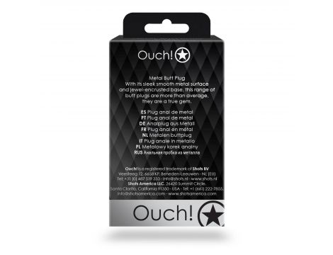 Korek analny z klejnotem Ouch mały 6 cm - 4