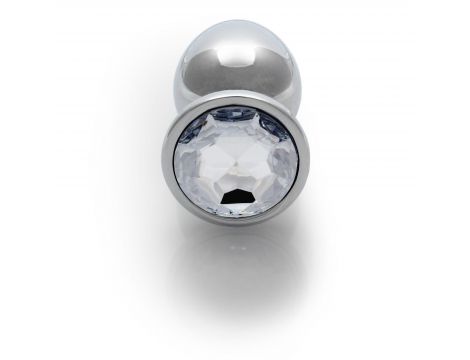 Średni aluminiowy korek analny z klejnotem Ouch! 7 cm - 4