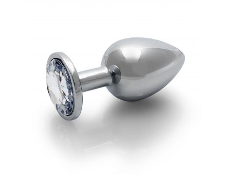 Średni aluminiowy korek analny z klejnotem Ouch! 7 cm - 7