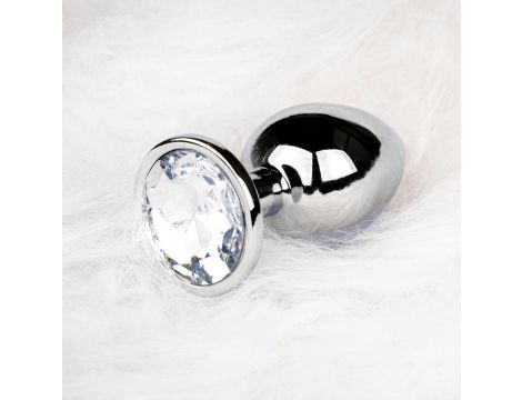 Średni aluminiowy korek analny z klejnotem Ouch! 7 cm - 8