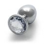 Średni aluminiowy korek analny z klejnotem Ouch! 7 cm - 2