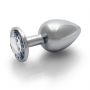 Średni aluminiowy korek analny z klejnotem Ouch! 7 cm - 8