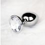 Średni aluminiowy korek analny z klejnotem Ouch! 7 cm - 9